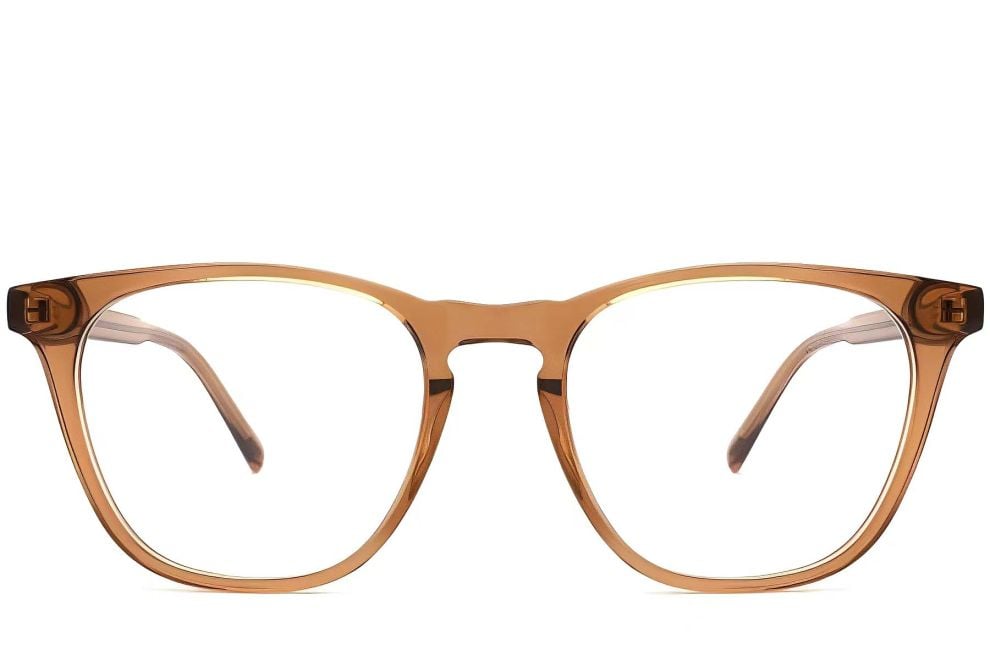 Oval Brown Acetate Glasses #BS2012-0073