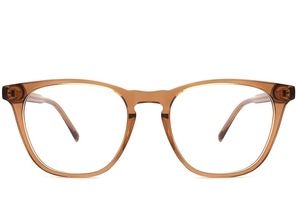 Oval Brown Acetate Glasses #BS2012-0073