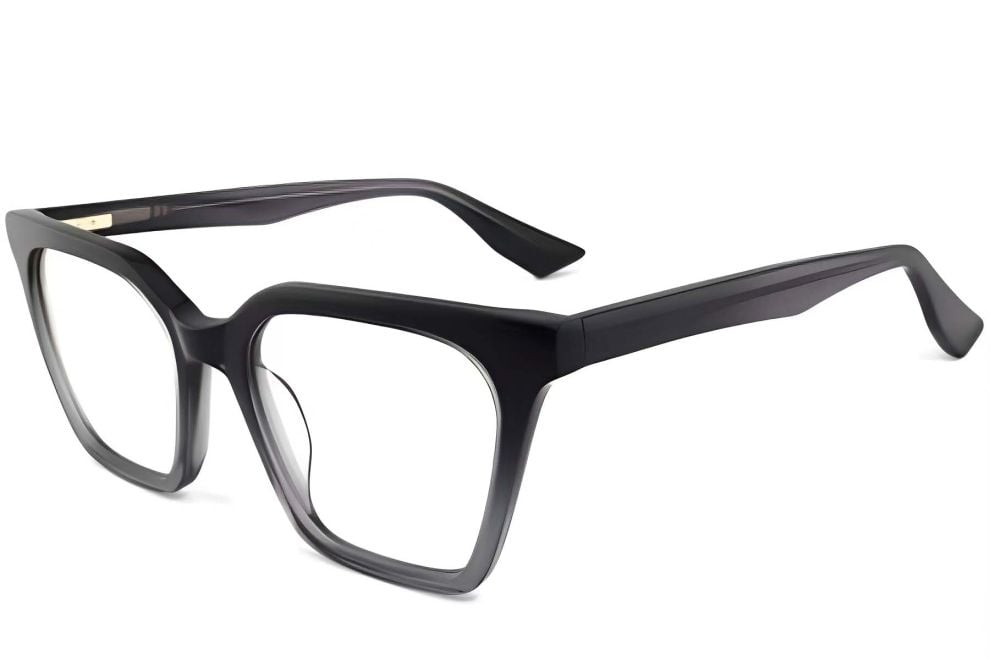 Rectangular Grey Acetate Glasses #BS2012-0083