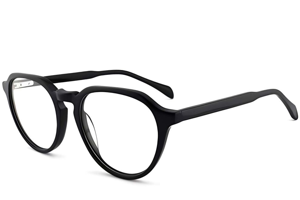 Oval Black Acetate Glasses #BS2012-0086