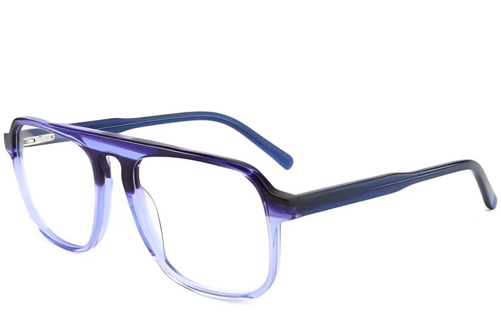 Pilotenbrille aus violettem Acetat #BS2012-0098