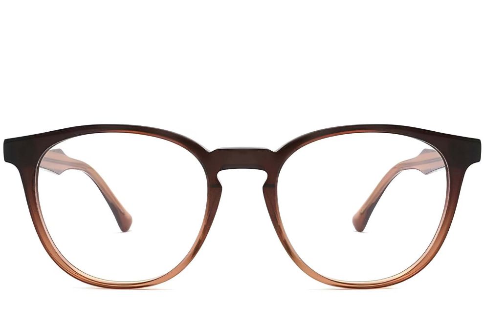 Oval Brown Acetate Glasses #BS2012-0102