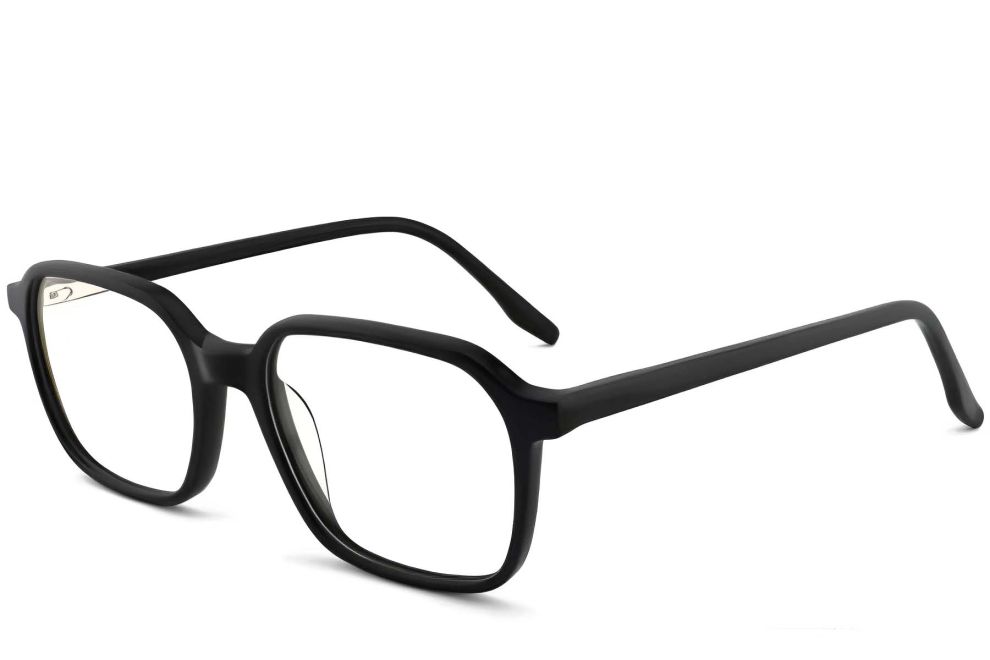 Rectangular Black Acetate Glasses #BS2012-0108