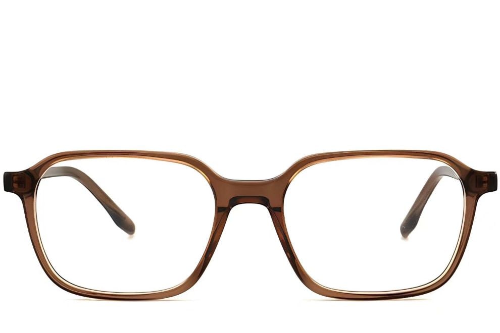 Rectangular Brown Acetate Glasses #BS2012-0111