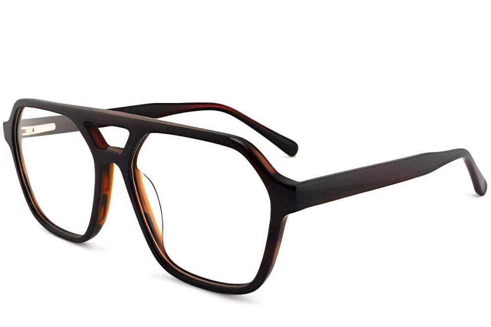 Aviator Red Acetate Glasses #BS2012-0116