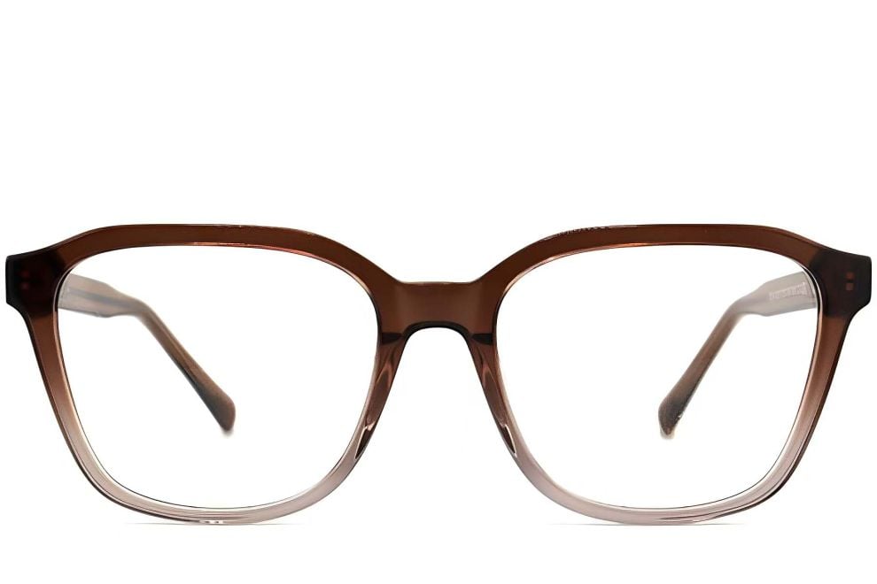 Rectangular Brown Acetate Glasses #BS2012-0120