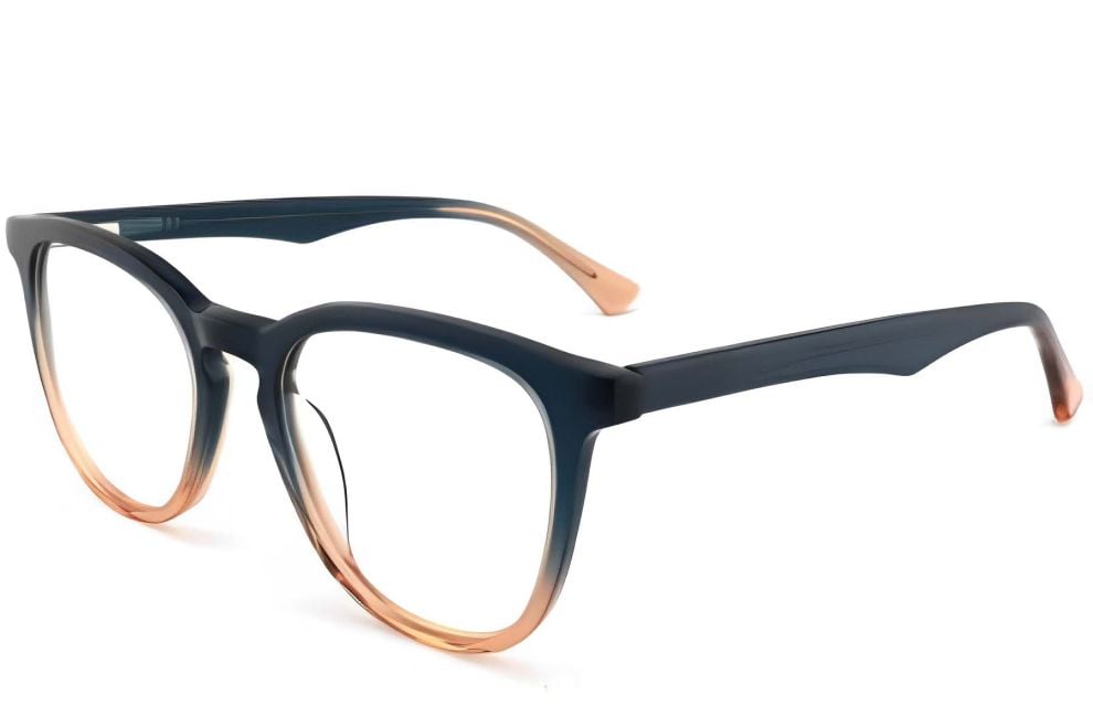 Oval Yellow Acetate Glasses #BS2012-0139