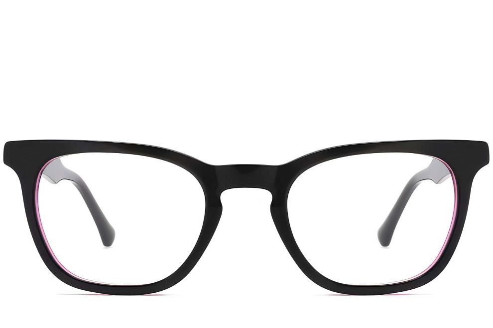 Rechteckige lila Acetatbrille #BS2012-0193