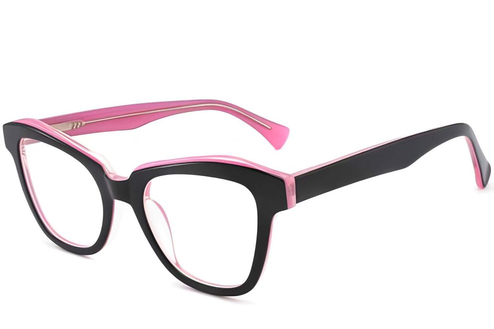 Schmetterlingsrosa Acetatbrille #BS2012-0199