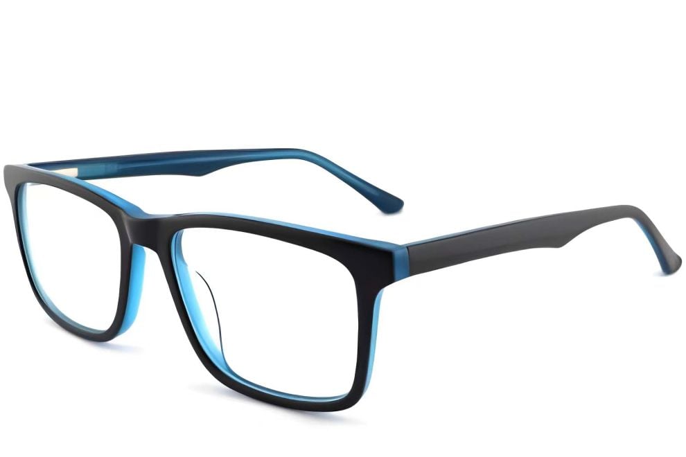 Rectangular Grey Acetate Glasses #BS2012-0203