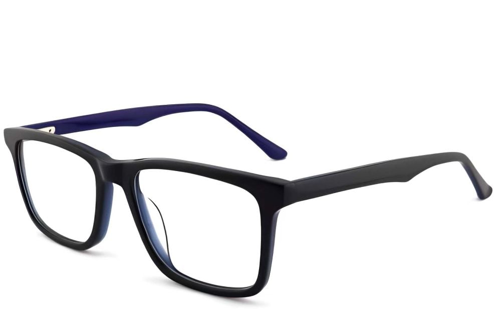 Rectangular Blue Acetate Glasses #BS2012-0204