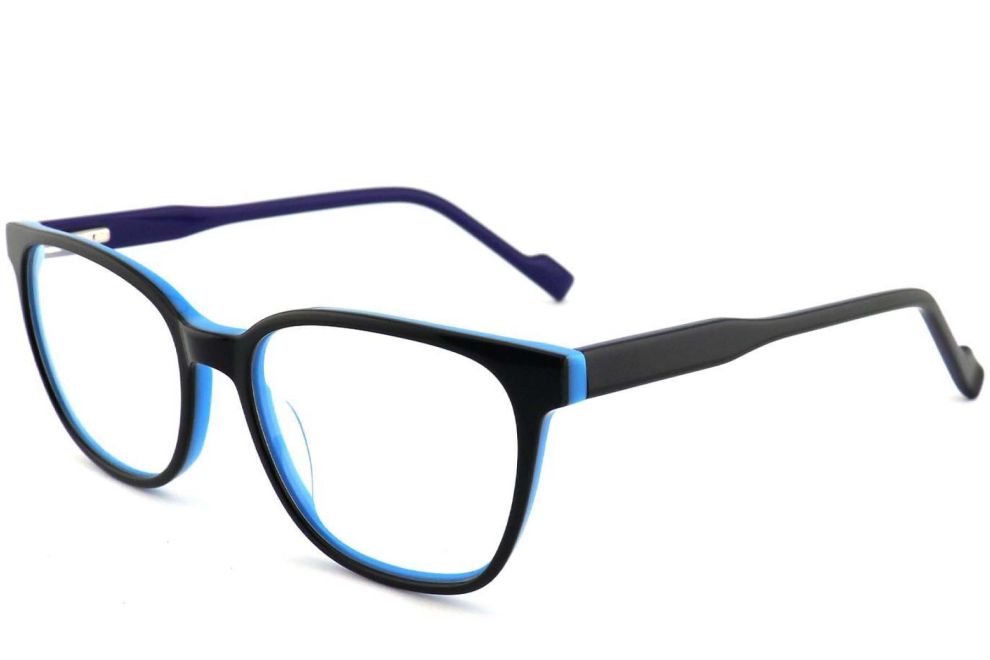Oval Blue Acetate Glasses #BS2012-0206
