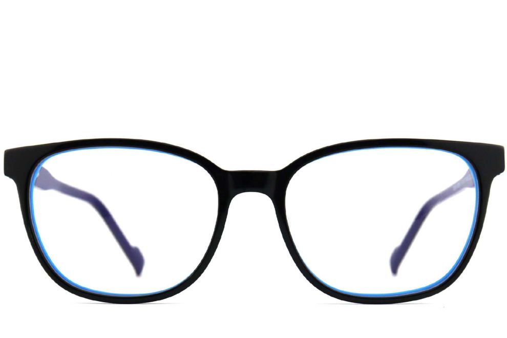 Gafas ovaladas de acetato azul #BS2012-0206