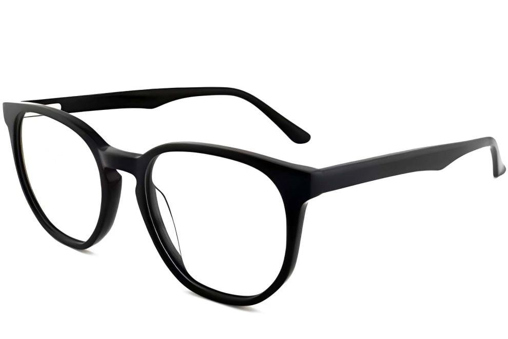 Oval Black Acetate Glasses #BS2012-0215