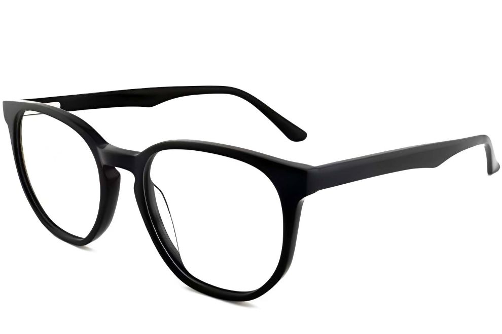 Ovale schwarze Acetatbrille #BS2012-0215