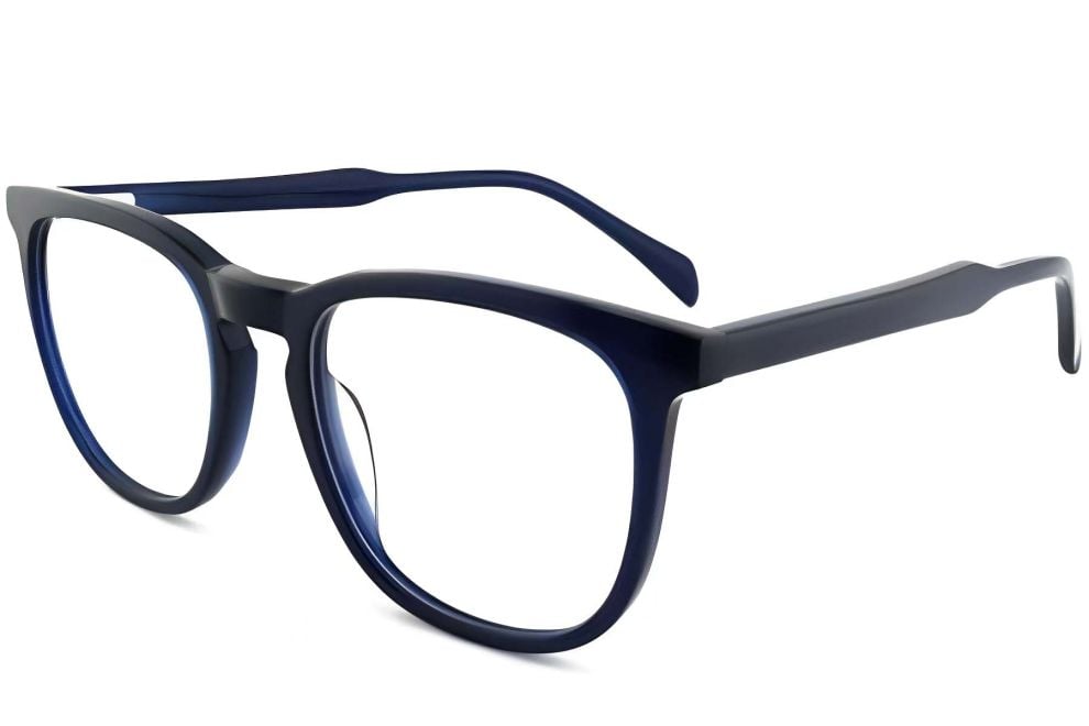 Rectangular Blue Acetate Glasses #BS2012-0219