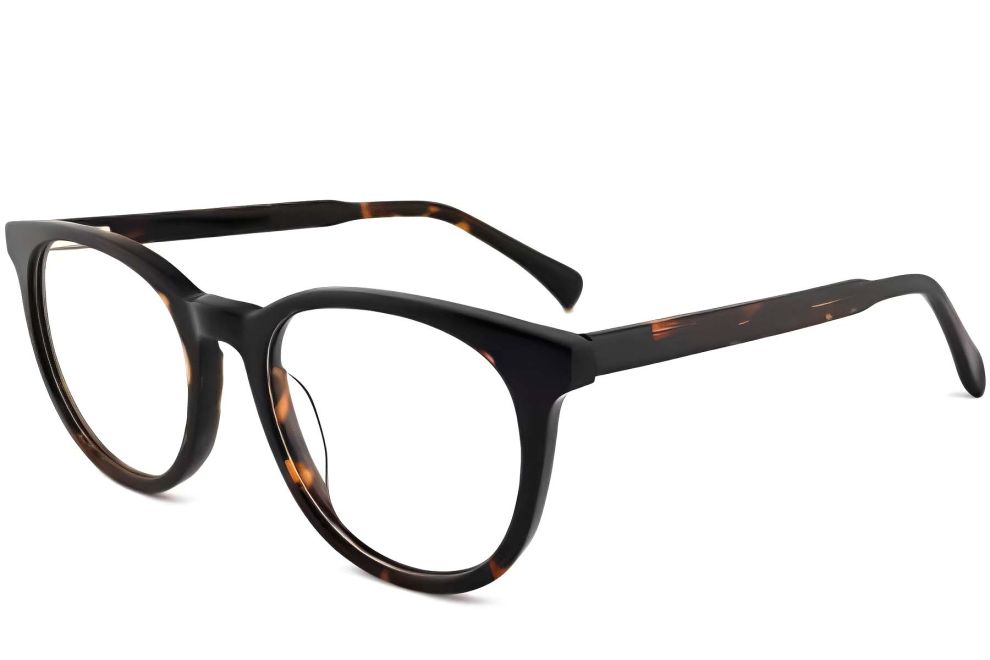Runde Schildpatt-Acetatbrille #BS2012-0222
