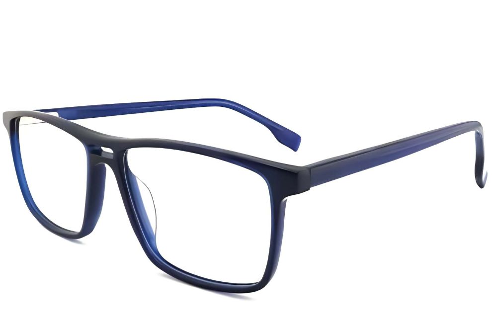 Rectangular Blue Acetate Glasses #BS2012-0227