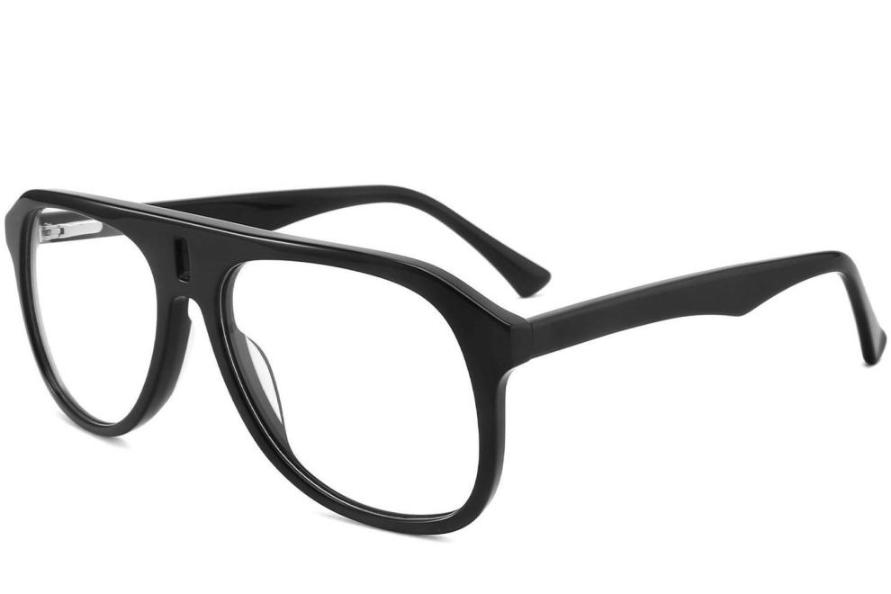 Aviator Black Acetate Glasses #BS2012-0252