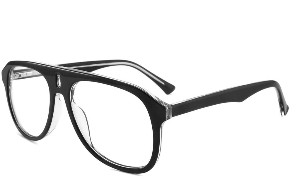 Aviator Transparent Acetate Glasses #BS2012-0253