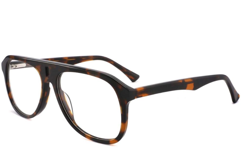 Gafas de aviador de acetato de carey #BS2012-0254