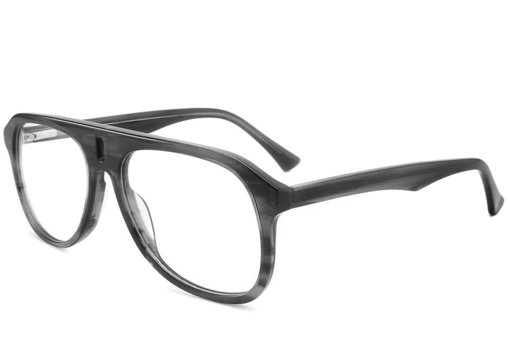 Aviator Grey Acetate Glasses #BS2012-0255