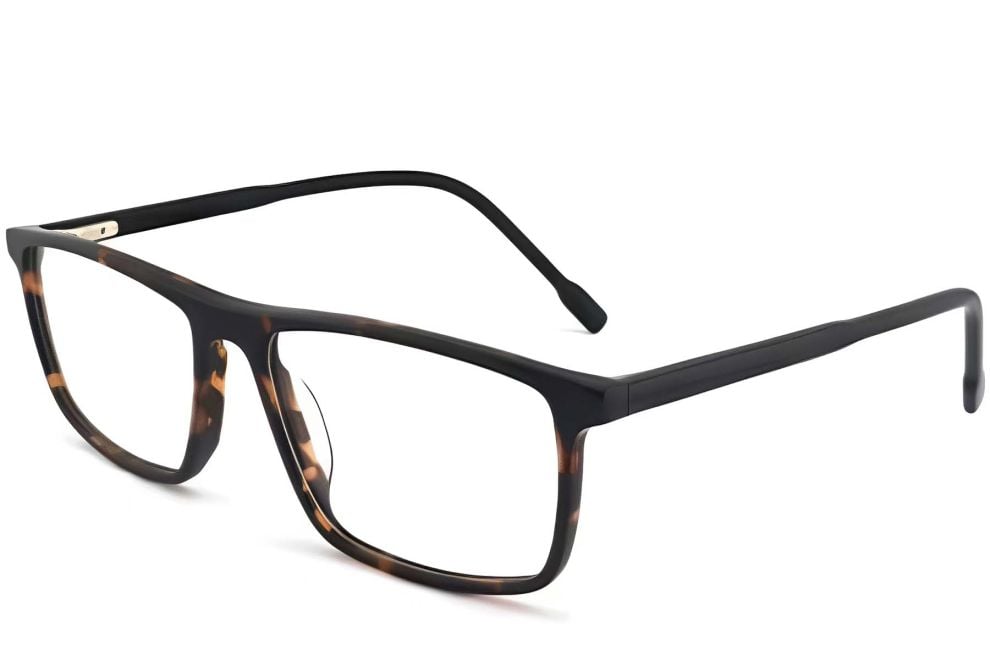 Rectangular Tortoiseshell Acetate Glasses #BS2012-0274