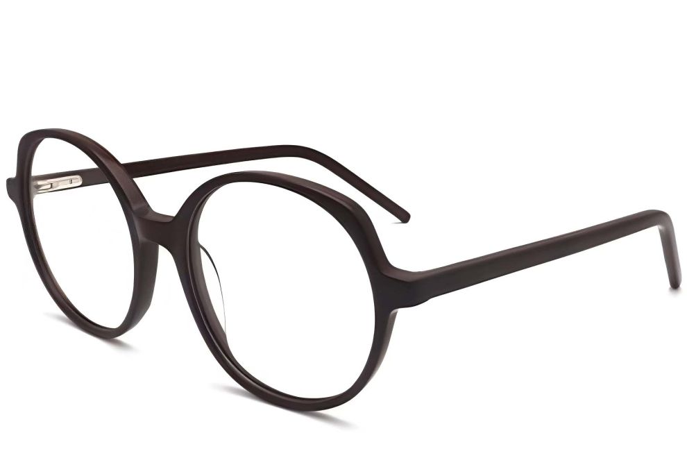 Ovale braune Acetatbrille #BS2012-0282
