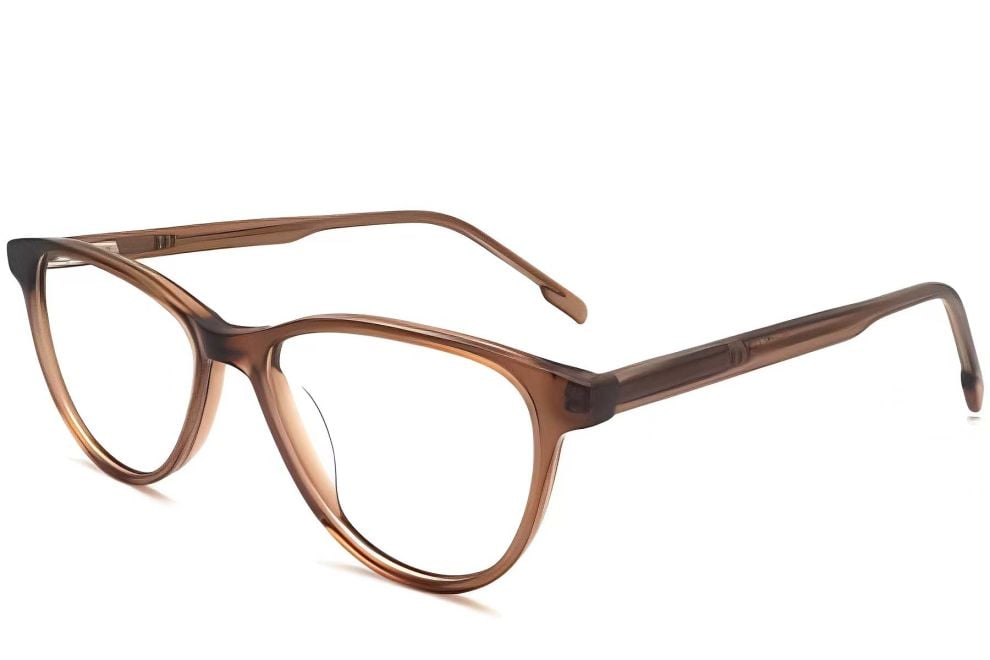 Oval Brown Acetate Glasses #BS2012-0295