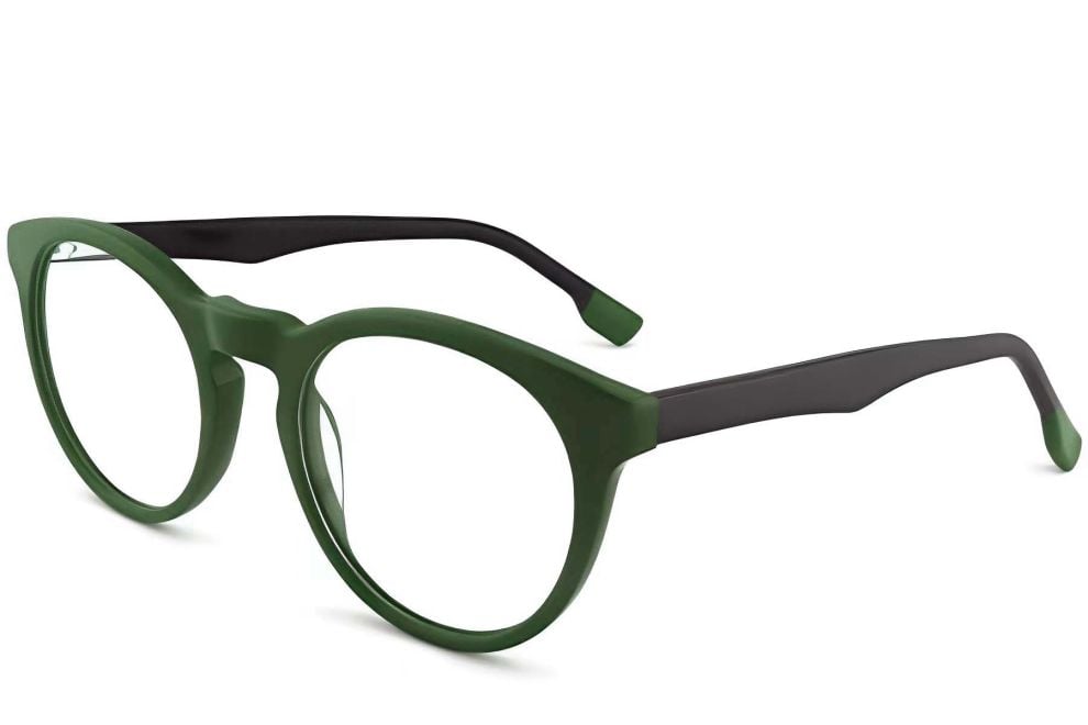 Round Green Acetate Glasses #BS2012-0299