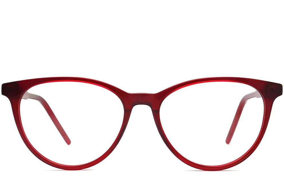 Gafas de acetato rojo mariposa #BS2012-0307