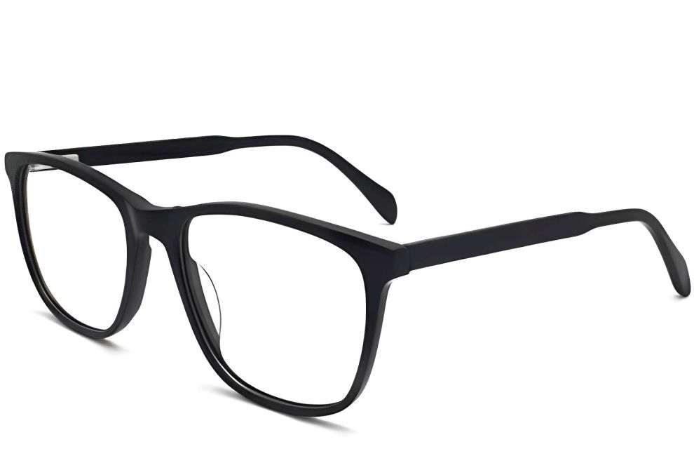 Rectangular Black Acetate Glasses #BS2012-0310