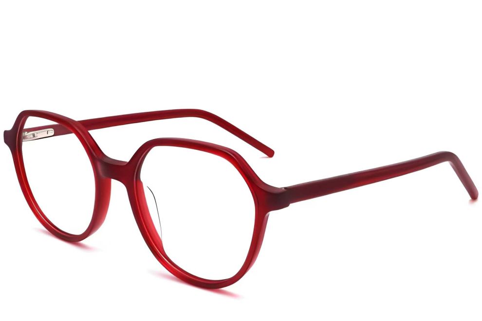 Ovale rote Acetatbrille #BS2012-0316