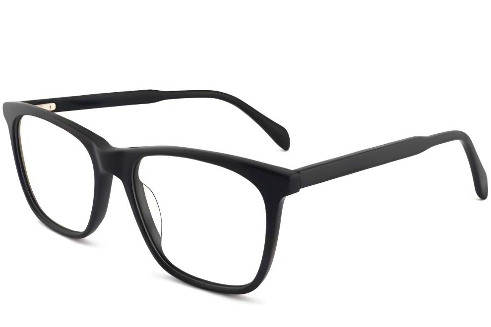 Rectangular Black Acetate Glasses #BS2012-0317