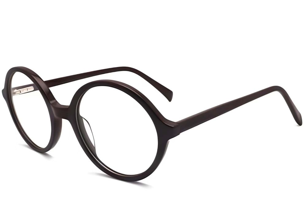 Runde braune Acetatbrille #BS2012-0328