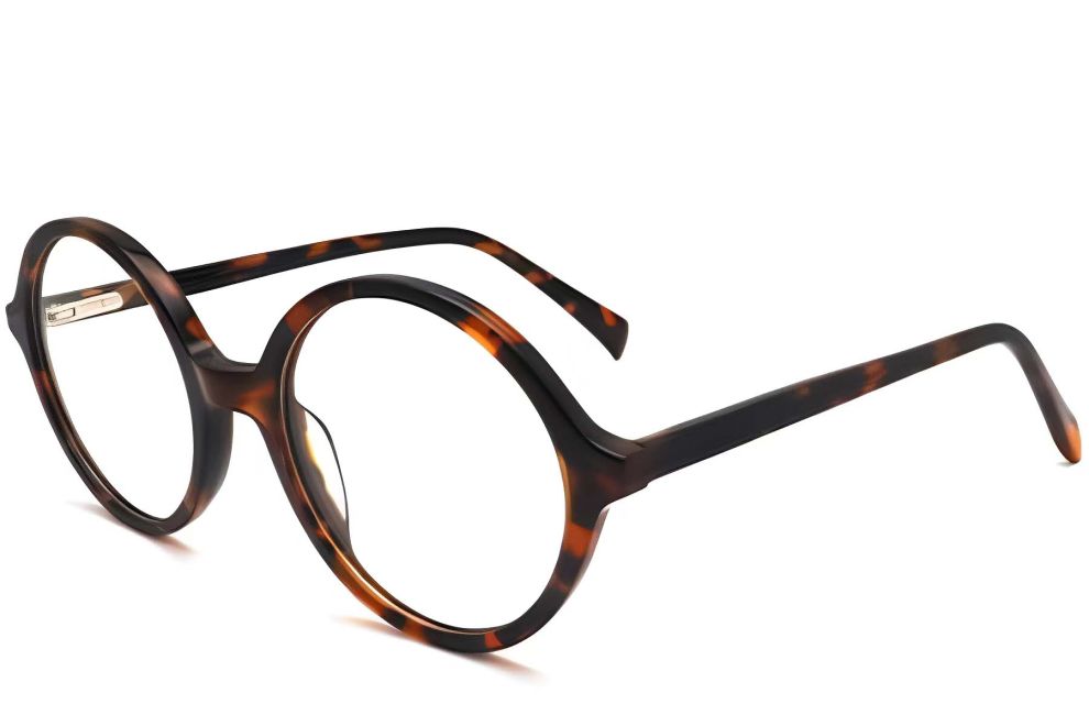Lunettes rondes en acétate écaille de tortue #BS2012-0329