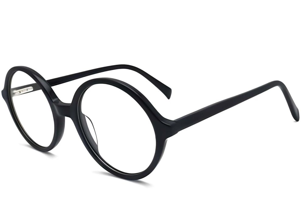 Runde schwarze Acetatbrille #BS2012-0330
