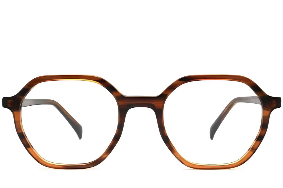 Geometrische Schildpatt-Acetatbrille #BS2012-0331