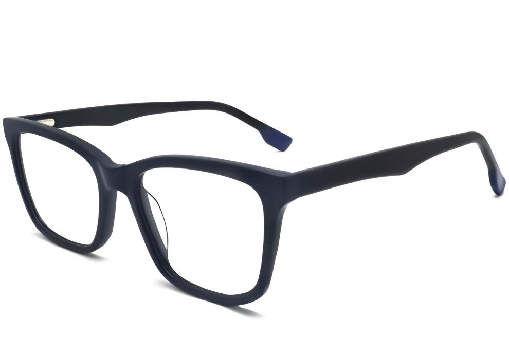 Rectangular Blue Acetate Glasses #BS2012-0342