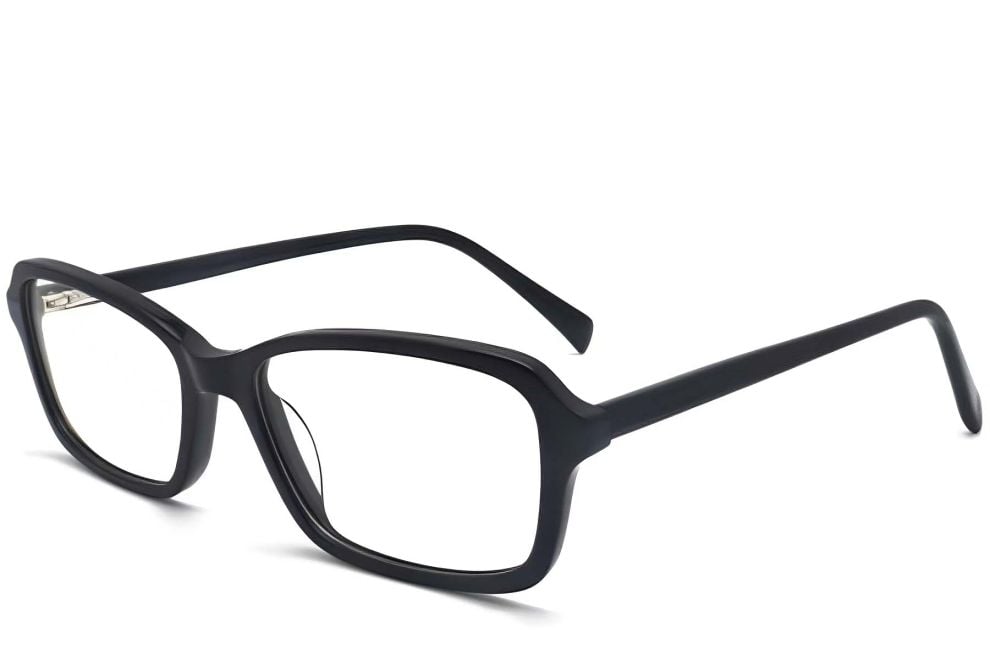 Rectangular Black Acetate Glasses #BS2012-0345