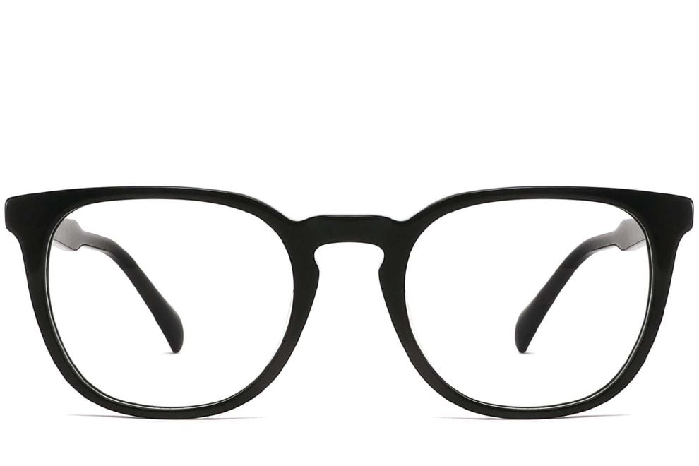 Oval Black Acetate Glasses #BS2012-0356