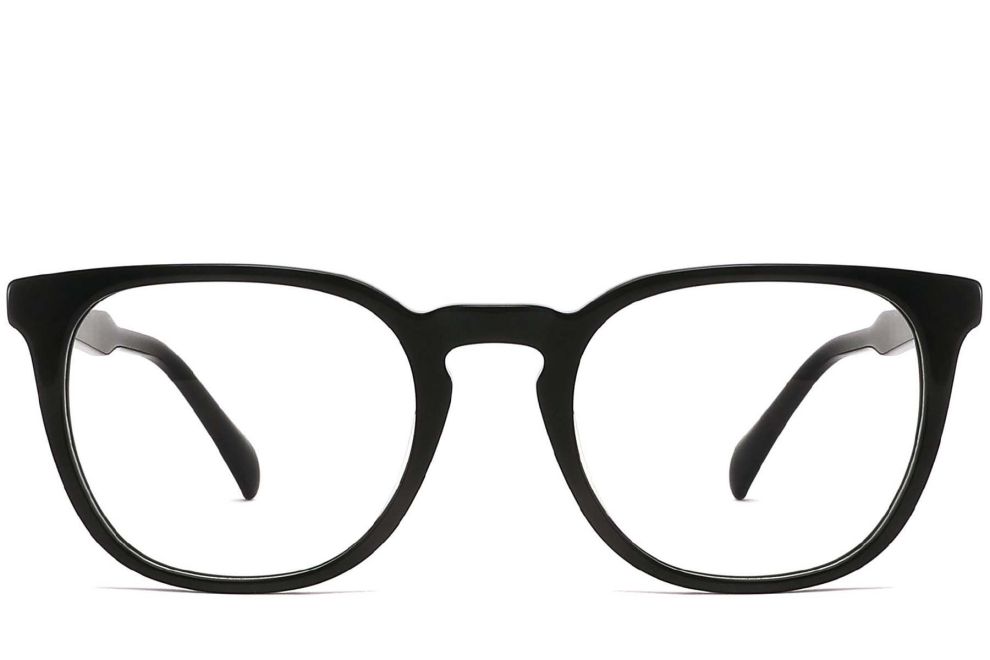 Oval Black Acetate Glasses #BS2012-0356