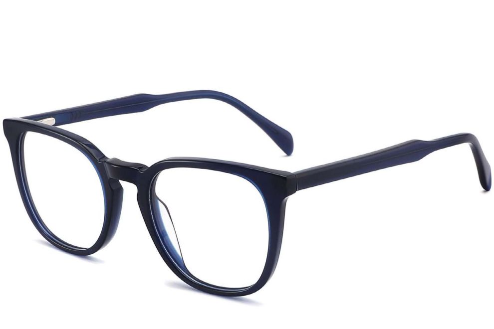 Oval Blue Acetate Glasses #BS2012-0360