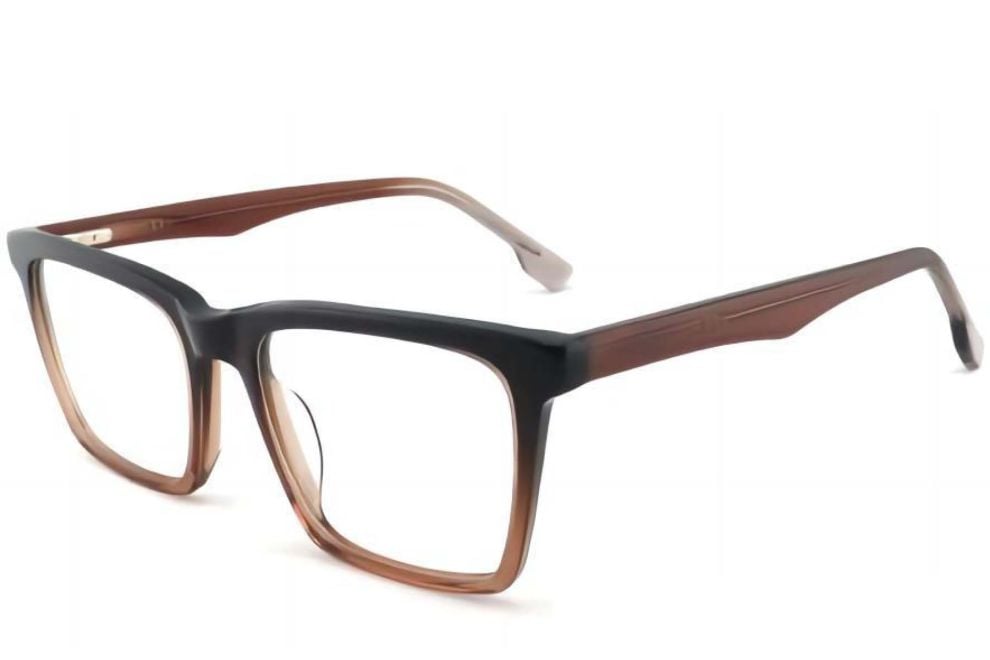 Rectangular Brown Acetate Glasses #BS2012-0362
