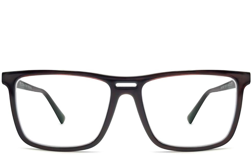 Rechteckige graue Acetatbrille #BS2012-0366