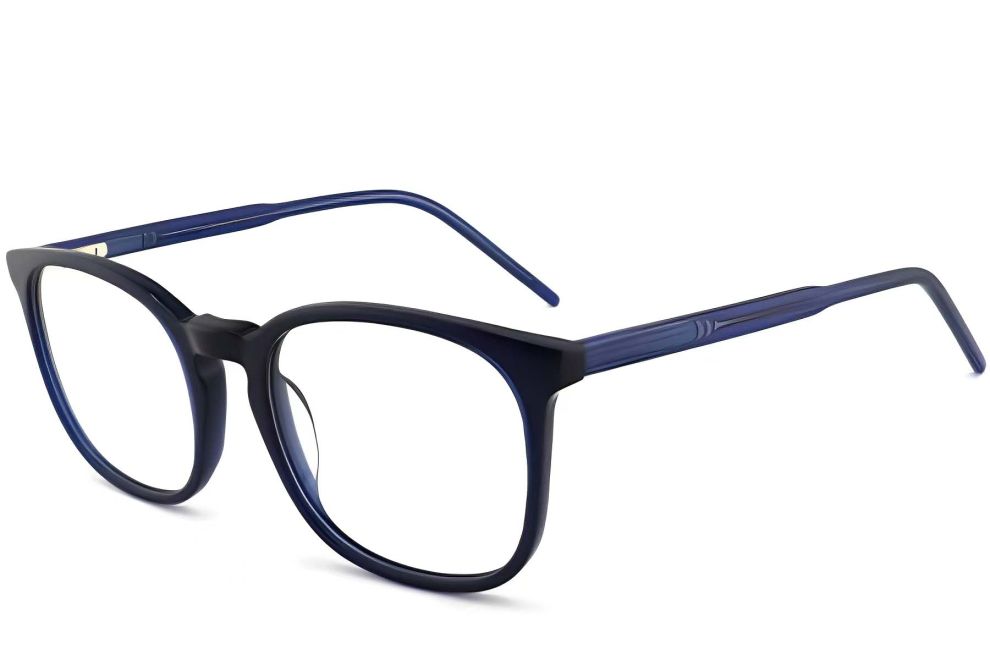 Ovale blaue Acetatbrille #BS2012-0374