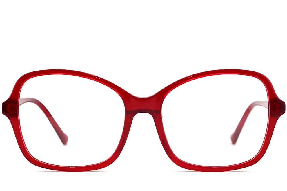 Gafas de acetato con diseño de mariposa roja #BS2012-0384