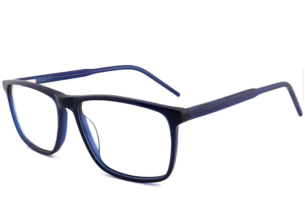 Rectangular Blue Acetate Glasses #BS2012-0387
