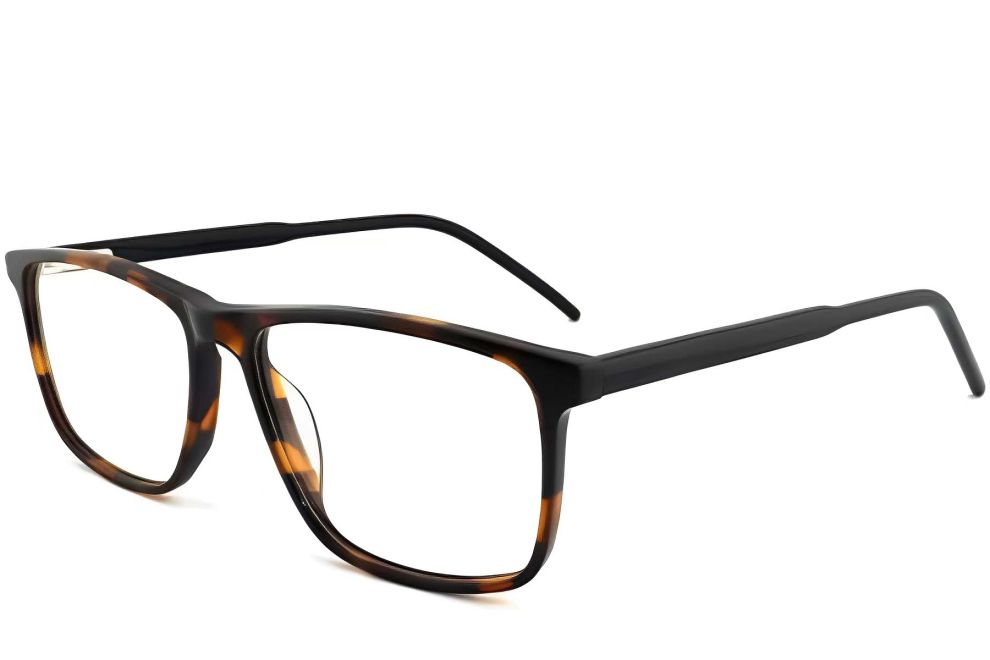 Rectangular Tortoiseshell Acetate Glasses #BS2012-0390