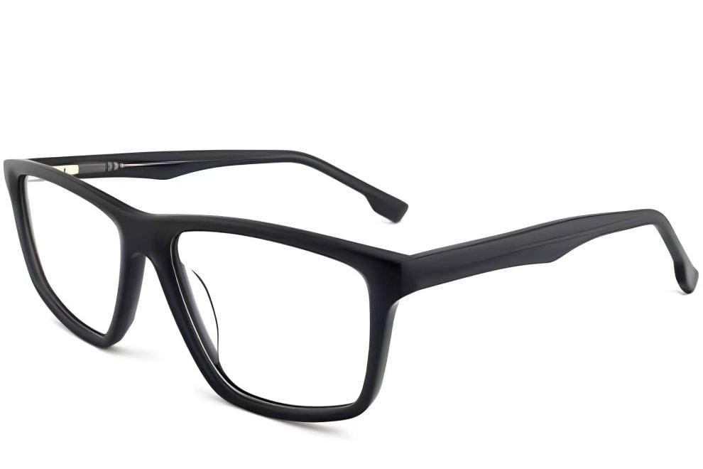 Rectangular Grey Acetate Glasses #BS2012-0393